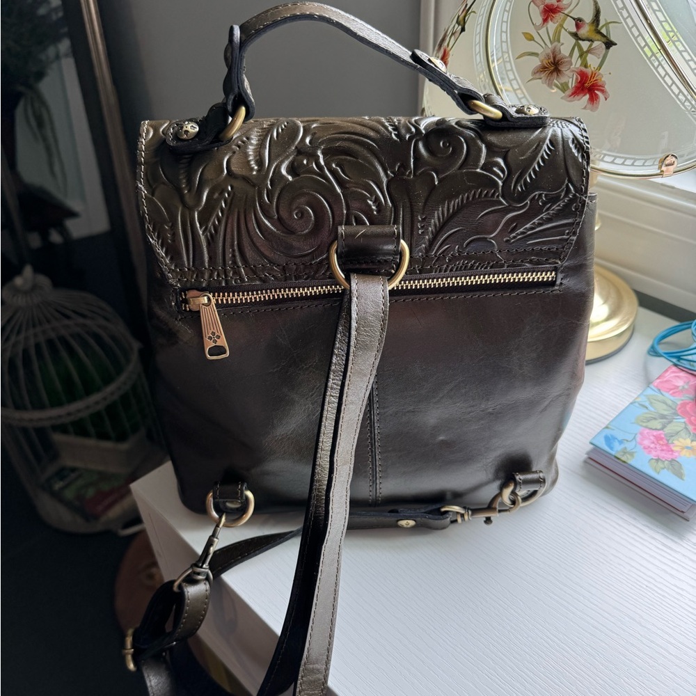Patricia Nash Sinclair Embossed Leather backpack - Picture 2 of 6